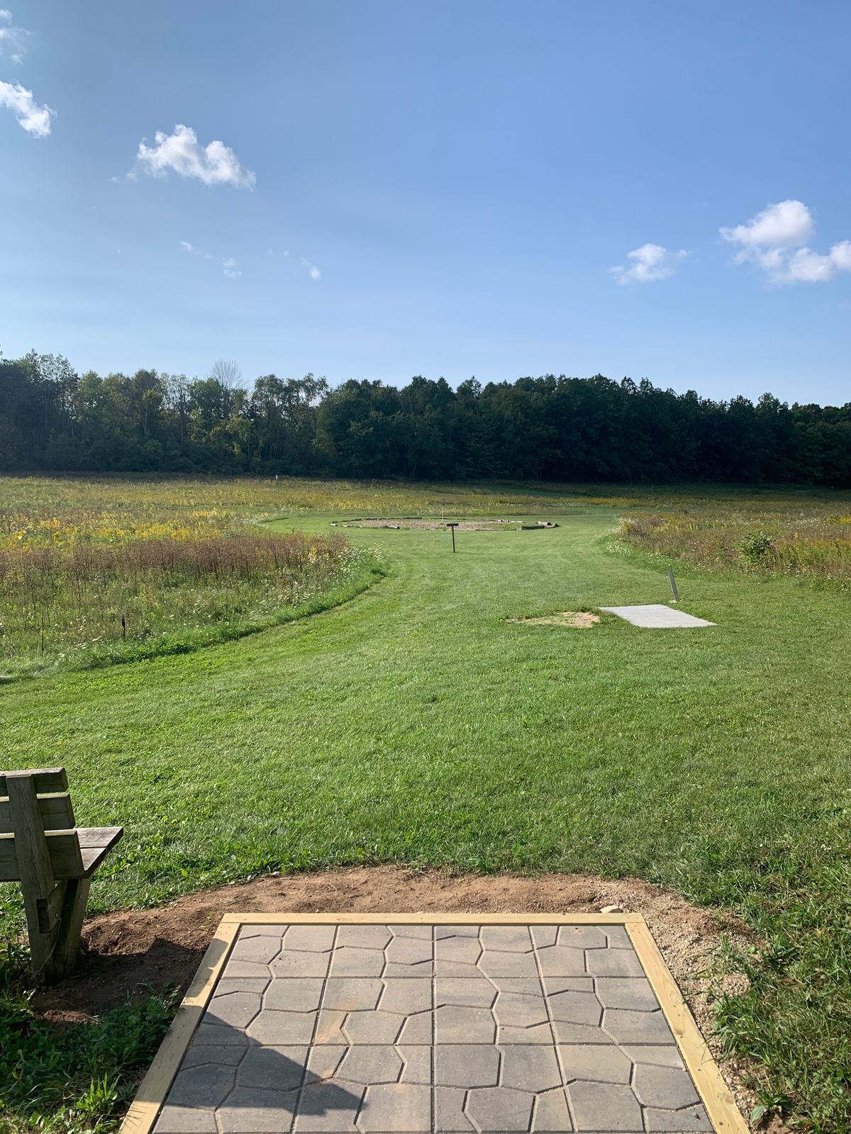 Long Tee to wood chip island