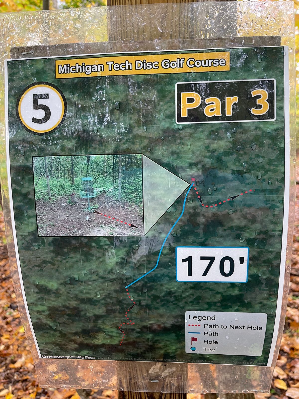 Hole 5 sign