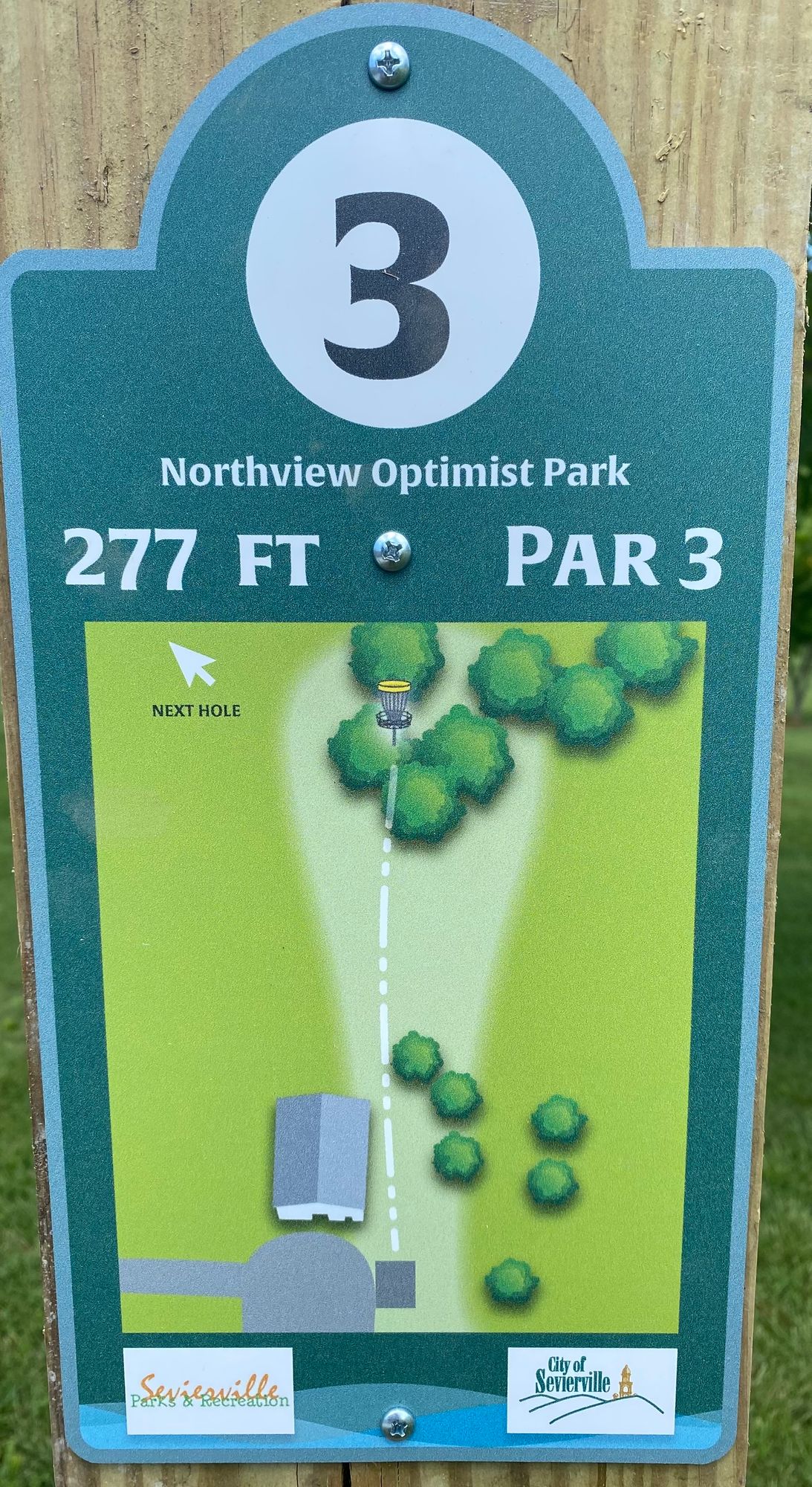 Hole #3 Tee Sign