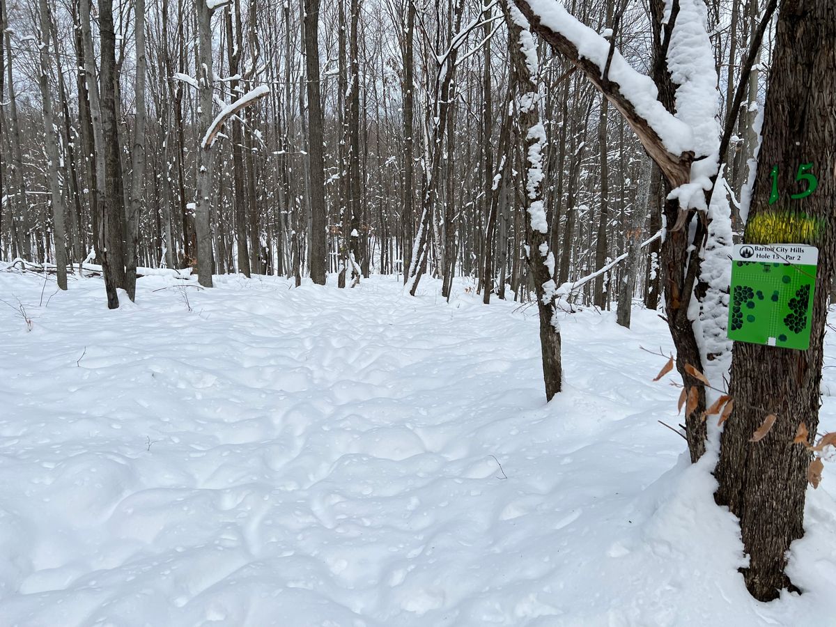 Snowing hole 15!