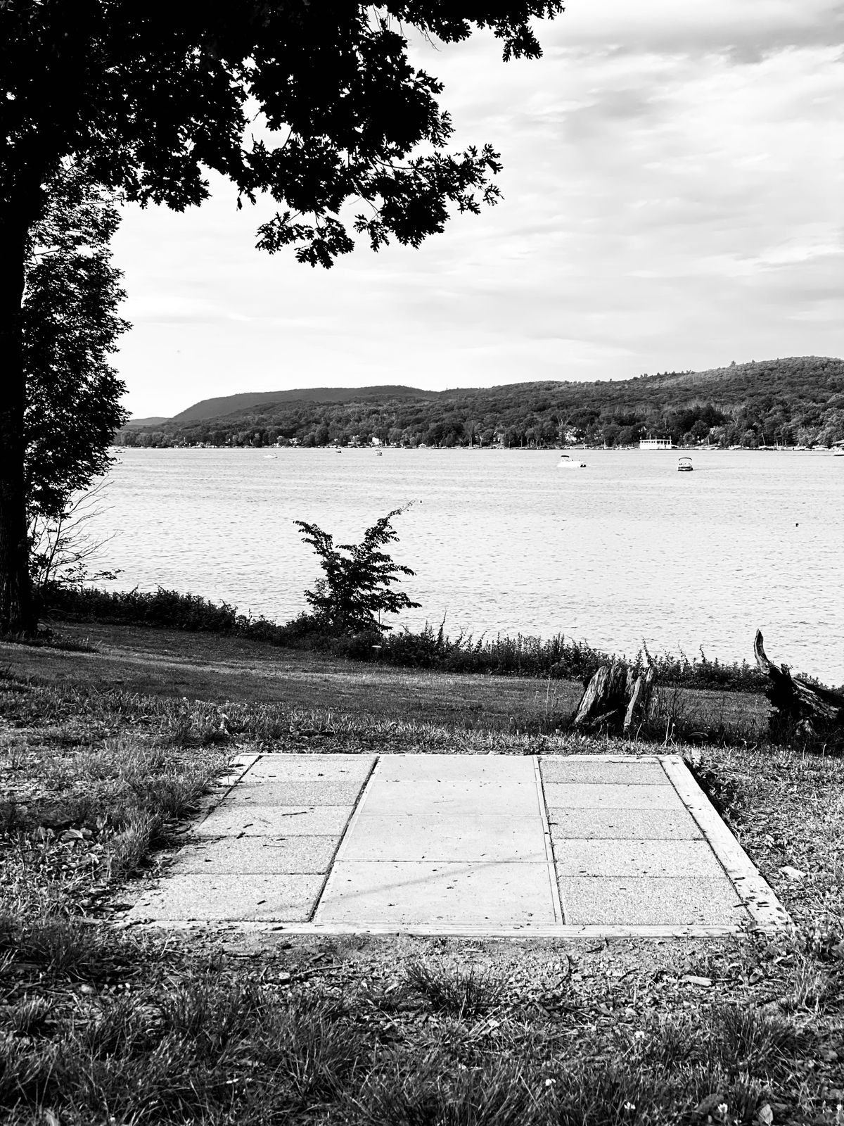 Looking back at the lake