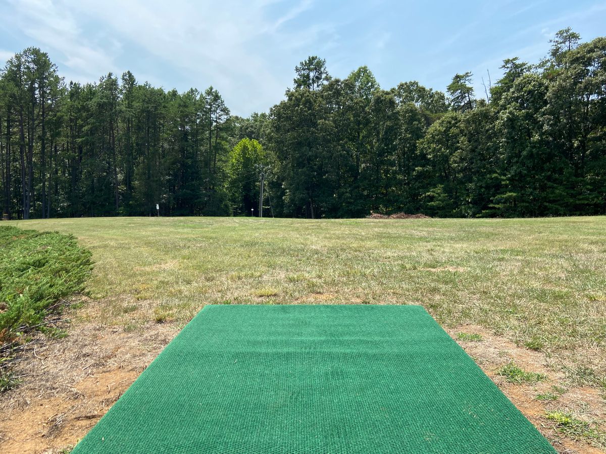 Tee pads completed.  View from hole #1