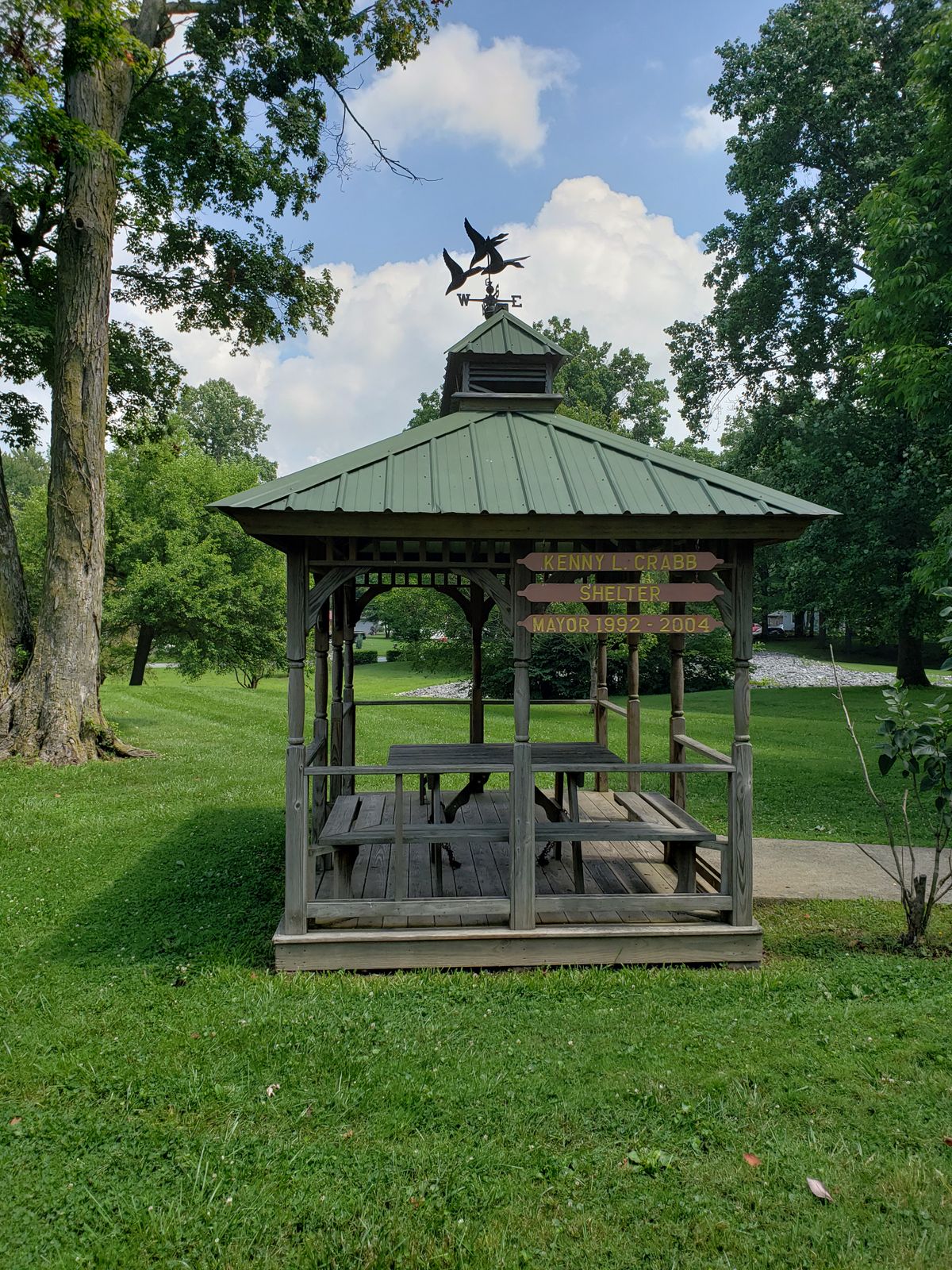 This gazebo is a great place to rest between #14 and #15