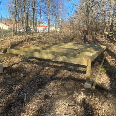 Tee hål 2 under uppbyggnad