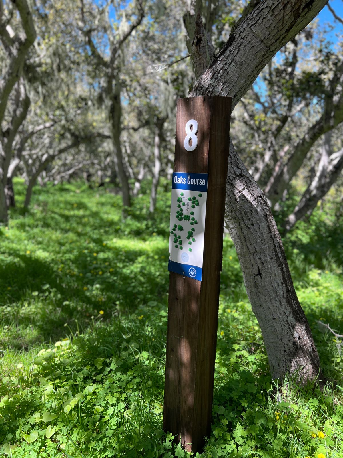 Tee sign at the “Piano Hole”.