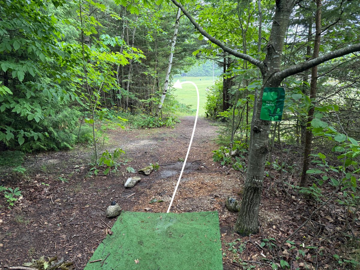 Hole 4 - another blind shot but right-left this time