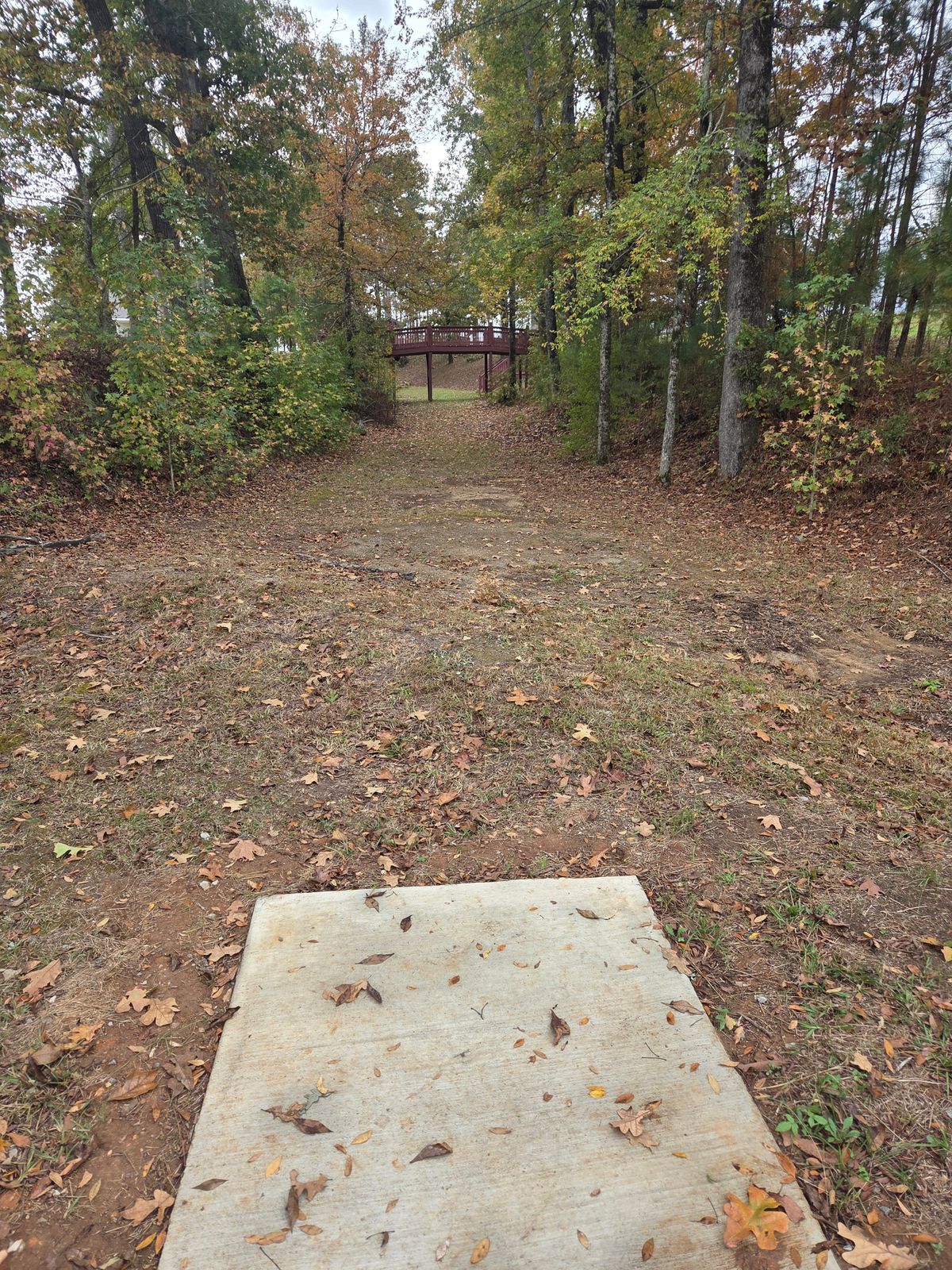 This is the teebox for 18.  I assume under the bridge will be a mando.