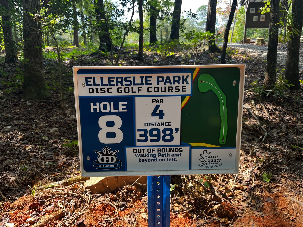 Hole 8 sign