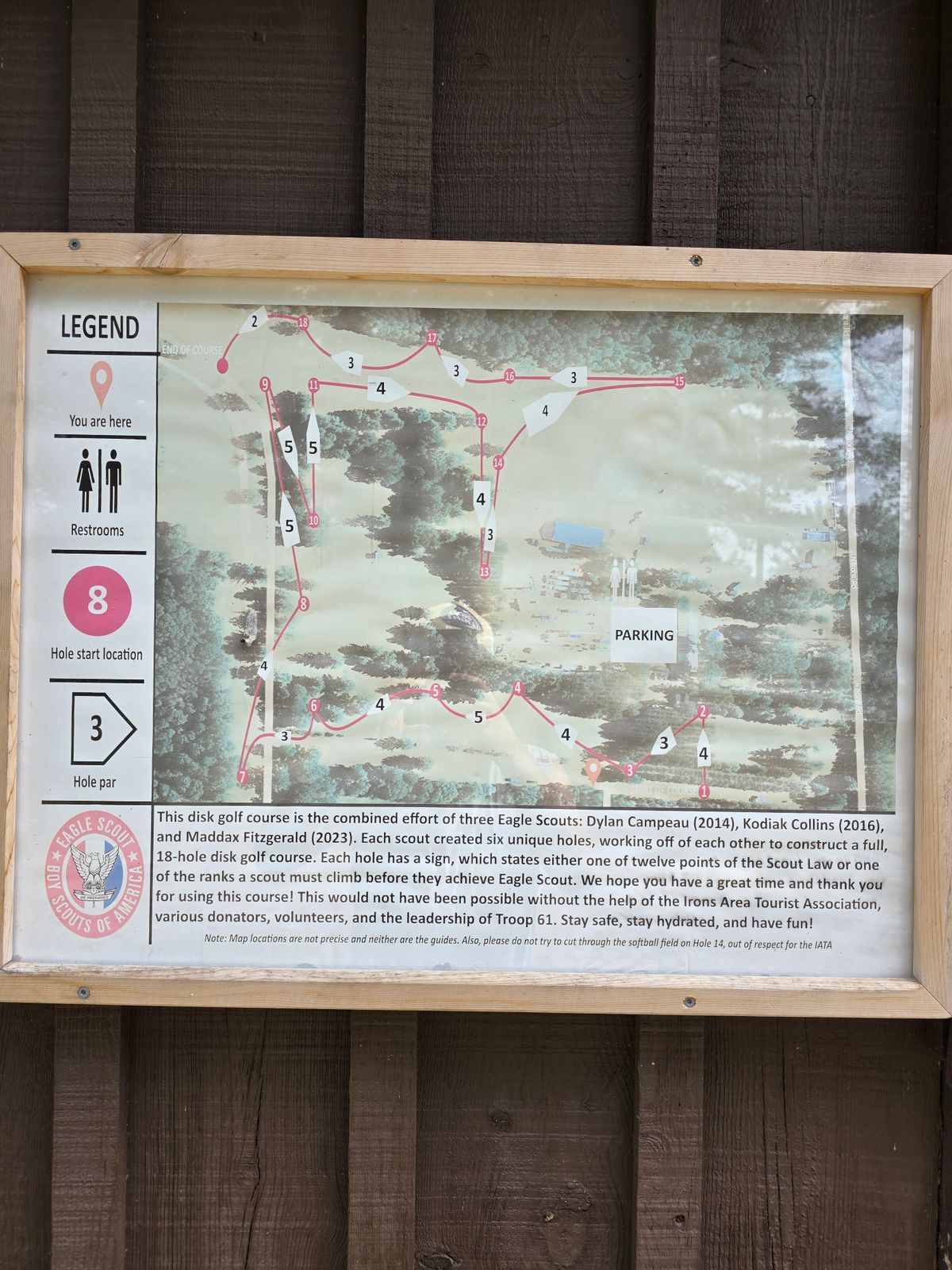 Newest map for locations of tees.