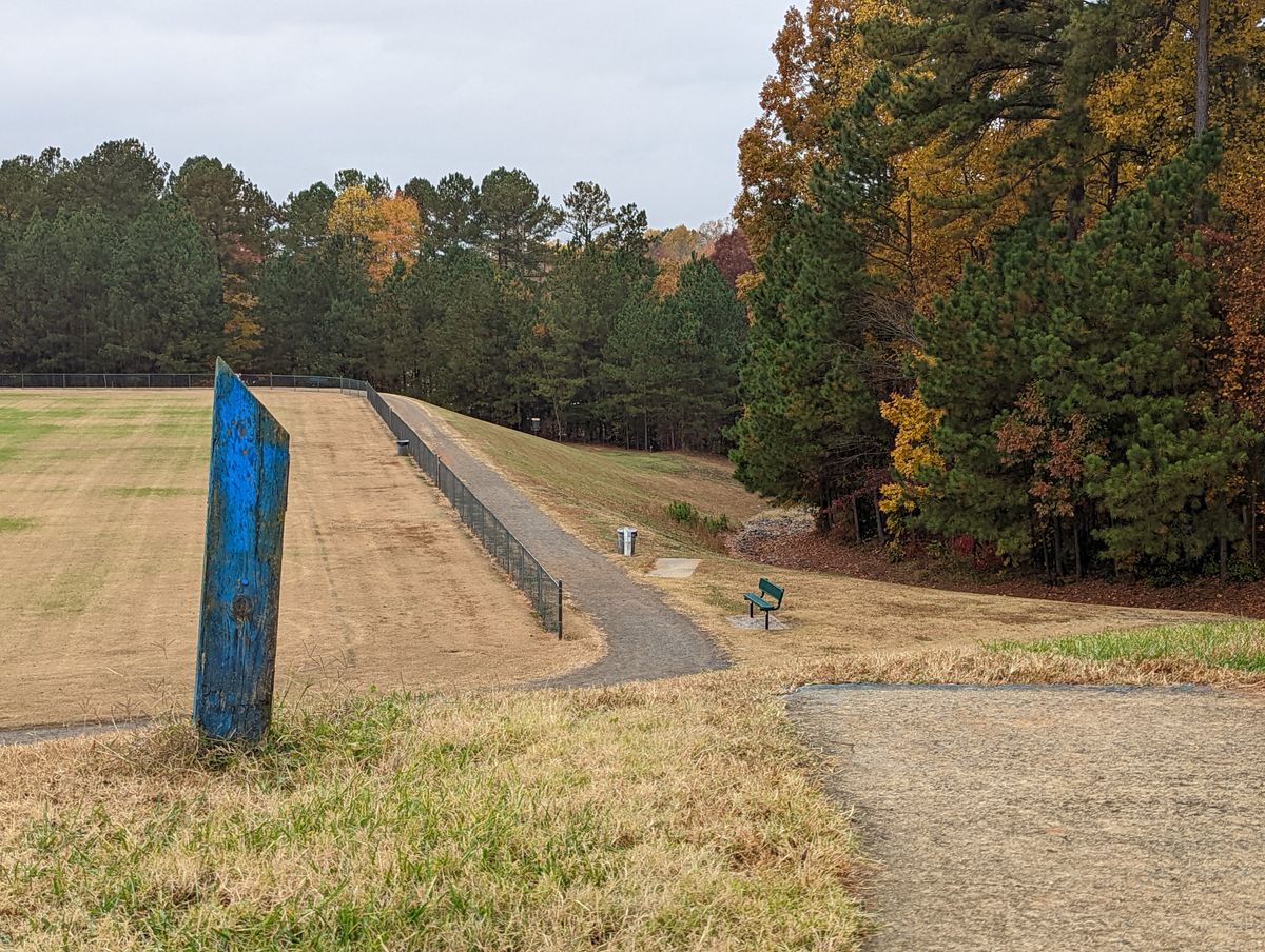 Long tee for 15. Huge elevation!