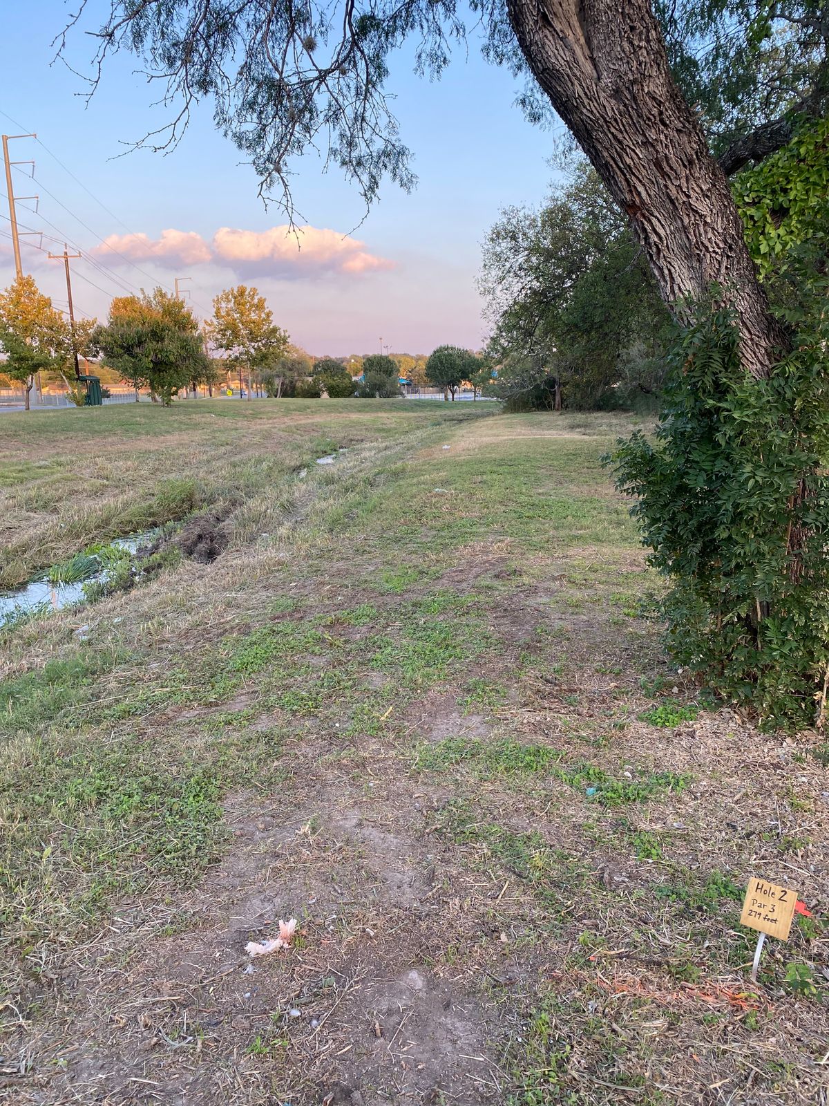 Hole 2 creek cut.