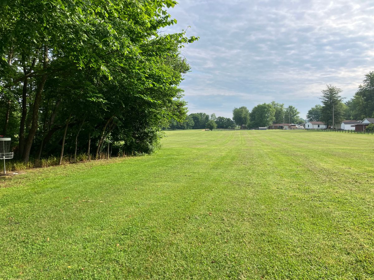 Better POV of hole 9 looking at the tee box.