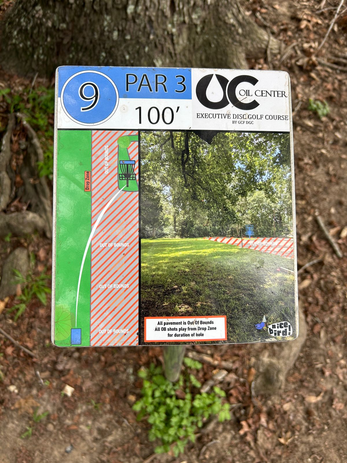 Hole 9 Tee Sign