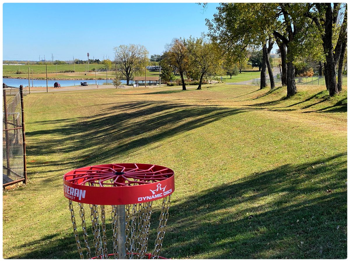 #1 basket looking back towards Tee- hill is pretty steep
