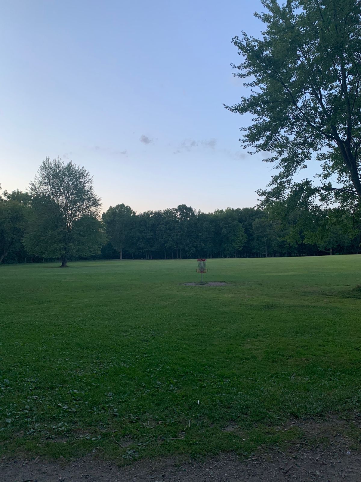 Looking into the woods . The back nine is back there in the distance. Great course!