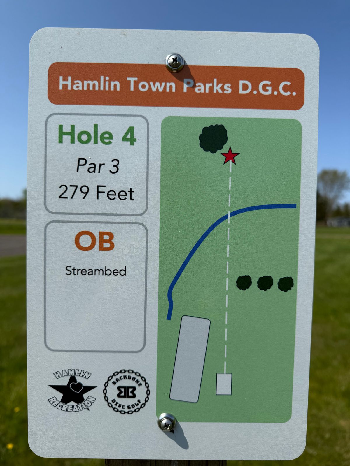 Hole 4 Tee Sign