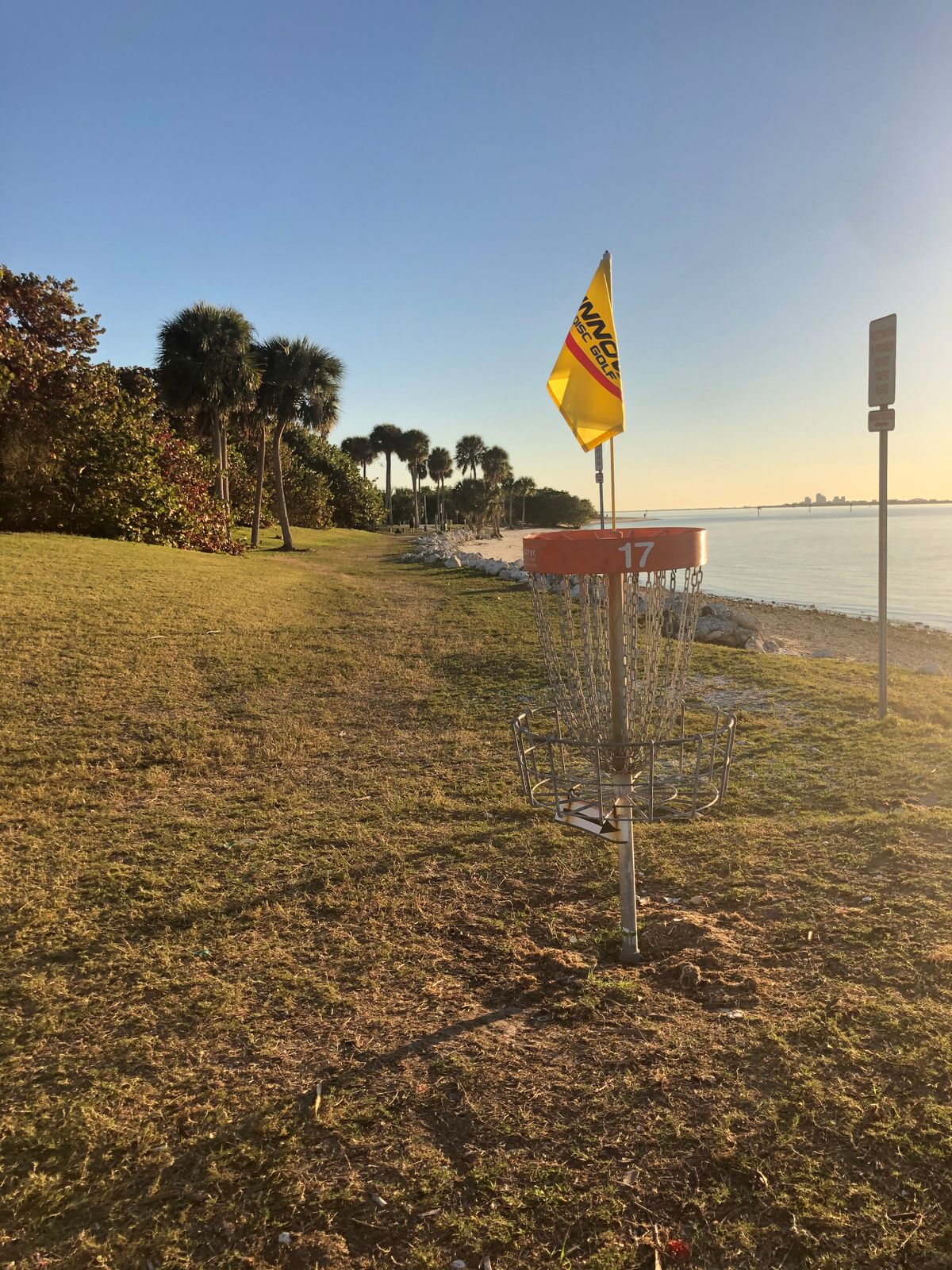 Hole 17 basket.