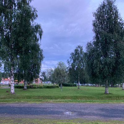Korg 8 OB Ö innanför de 4 träden. Dropzone är där bilden är tagen, Bakom grusvägen riktning mot korg