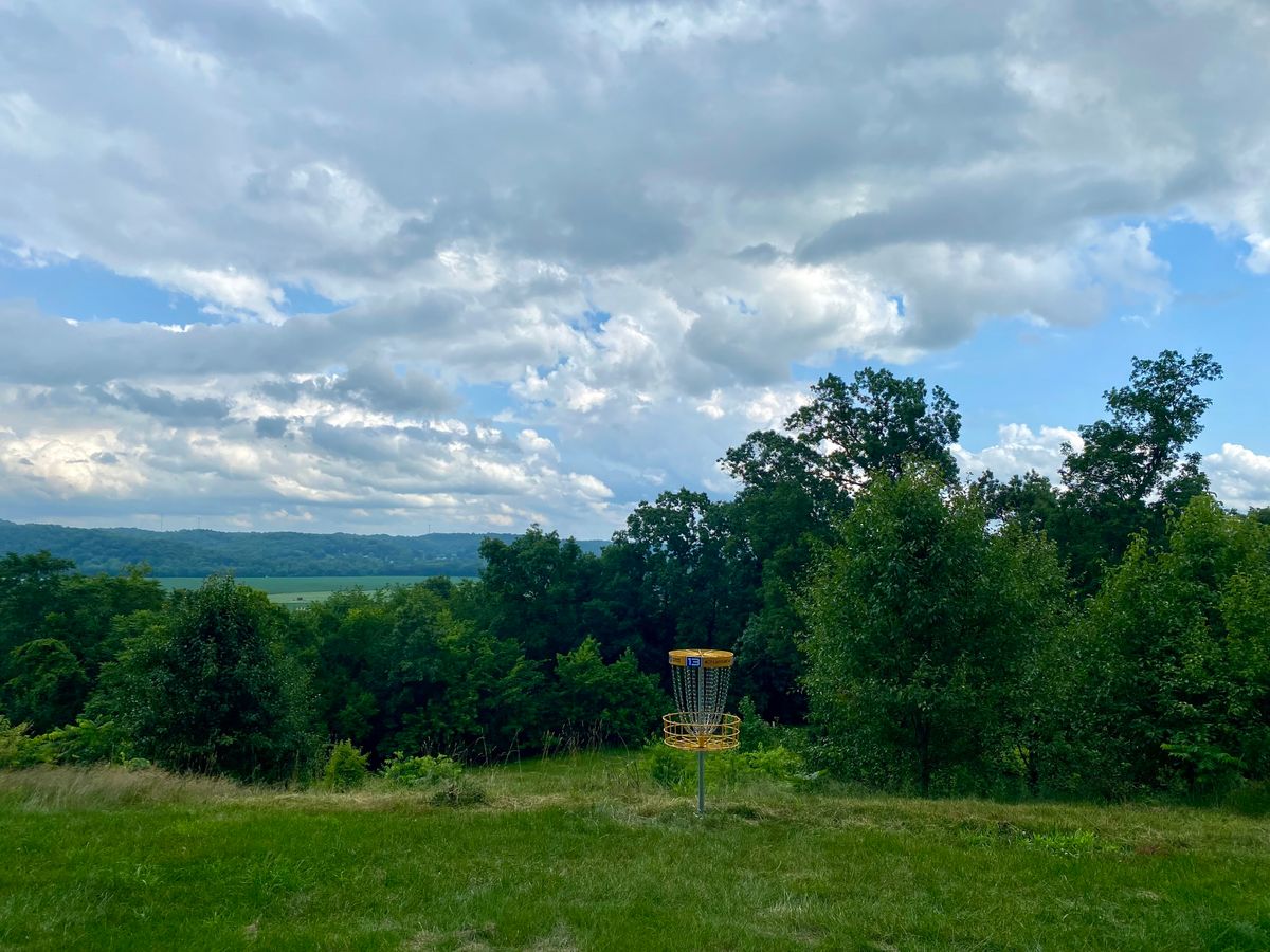 From right side of basket looking out over valley.