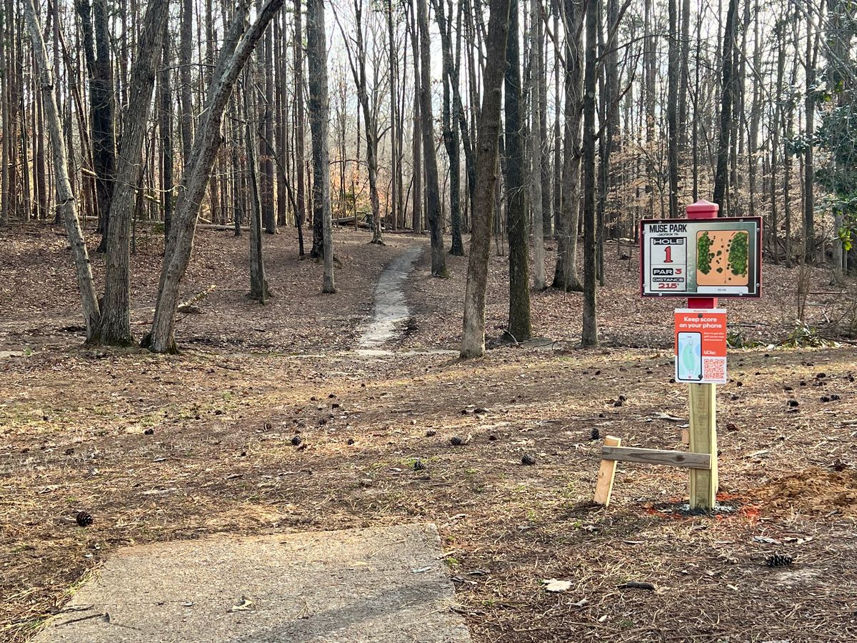 Updated tee sign and cleaned fairway.