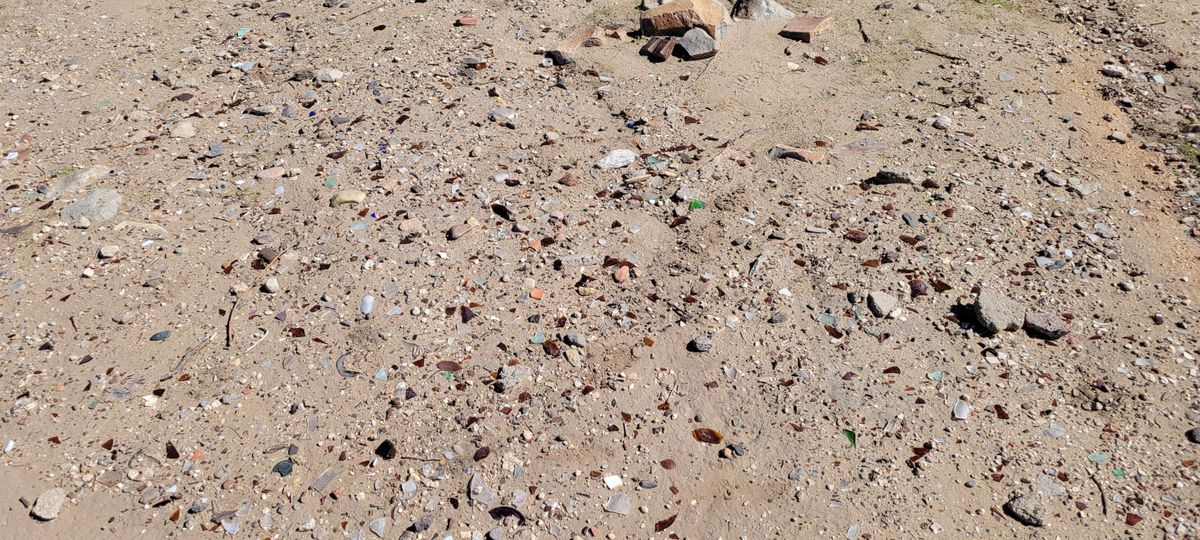 Glass was everywhere.