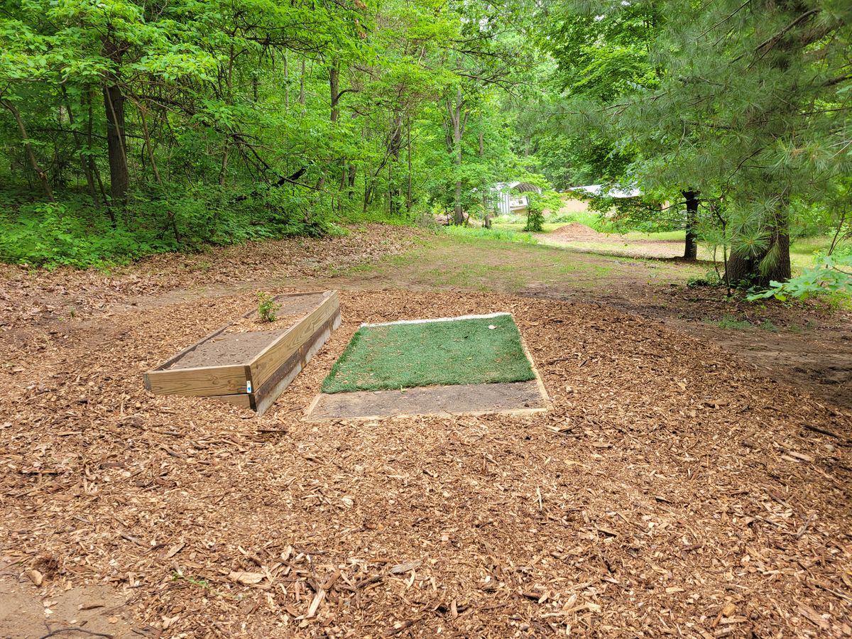 Looking down the fairway on 4