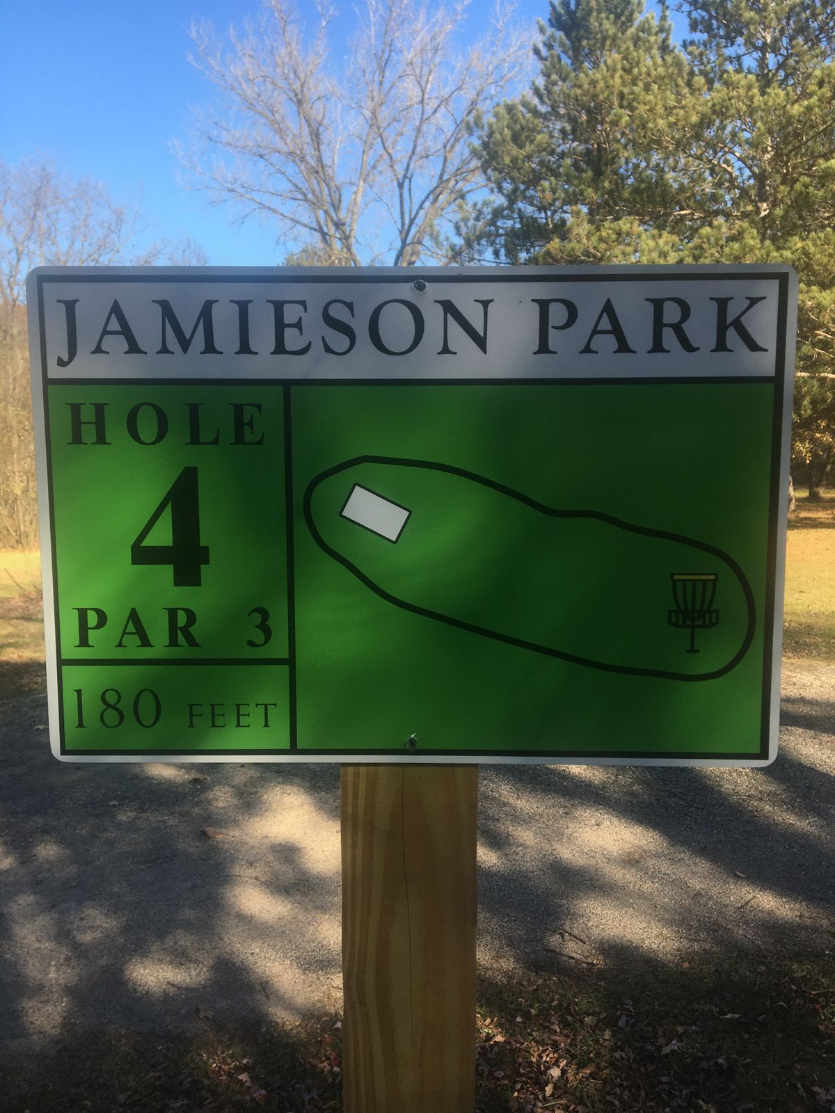 Hole 4 sign