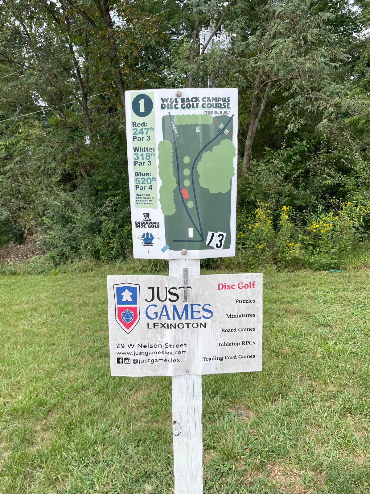 Teepad marker for fairway 1