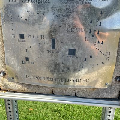 Map of the course, hole 7 is in a different location