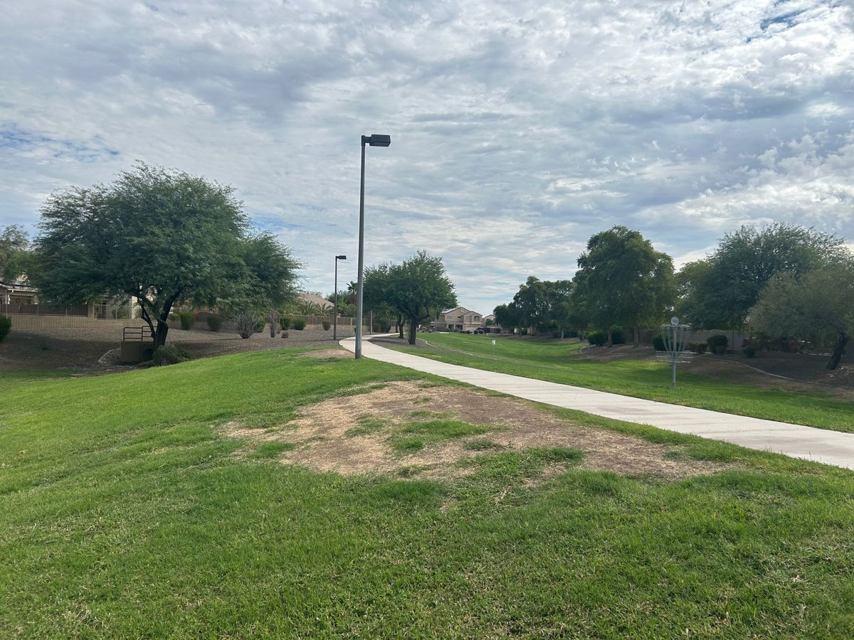 A place to throw, green grass
