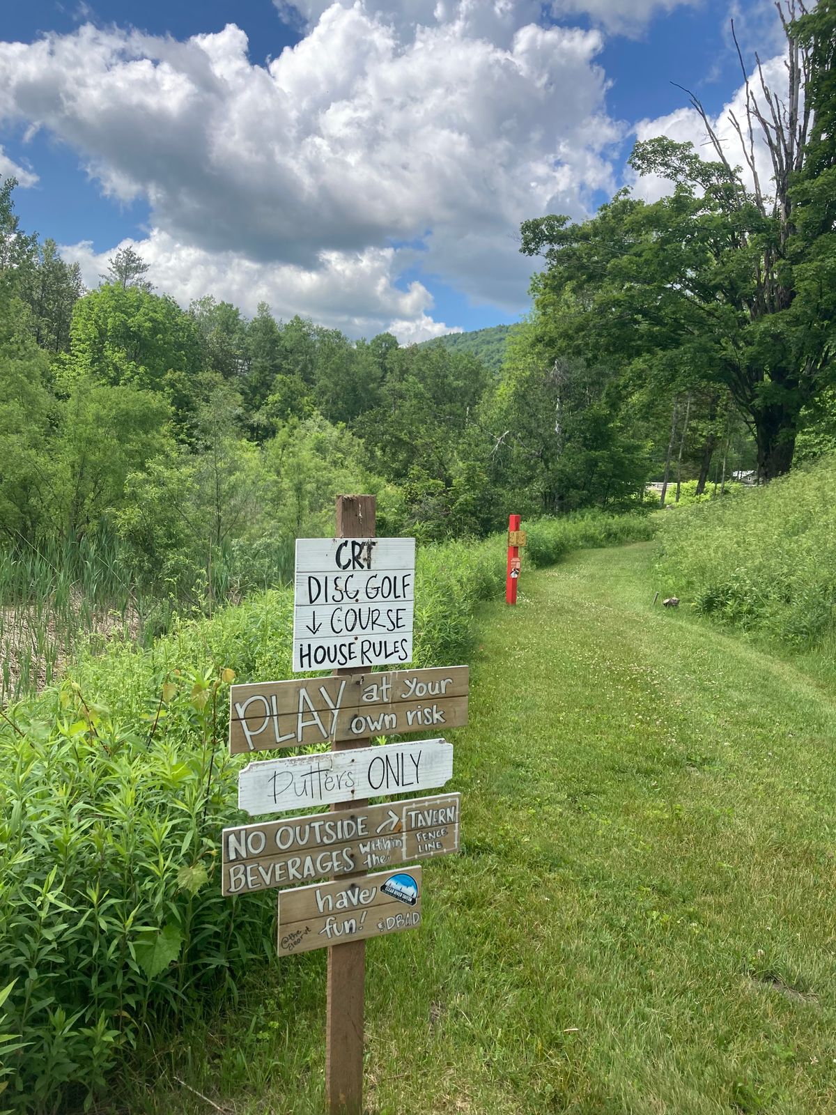 Welcome sign and rules