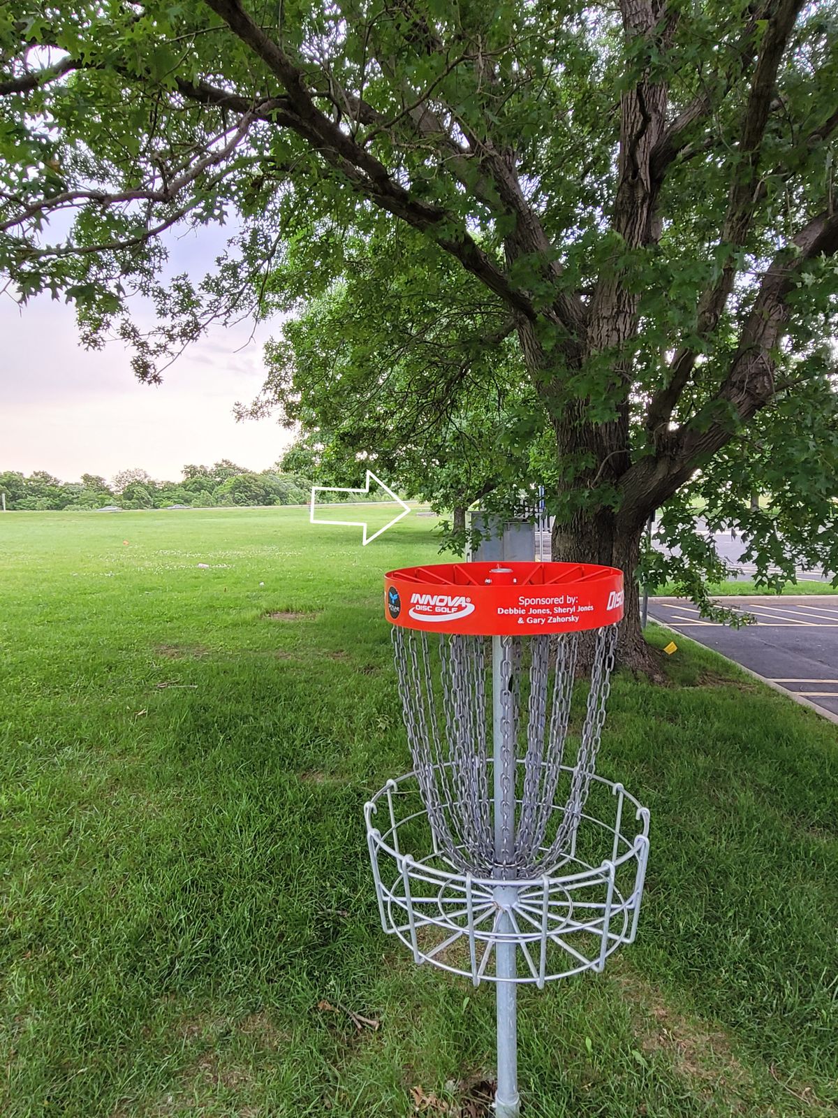 Hole 4 main basket to tee