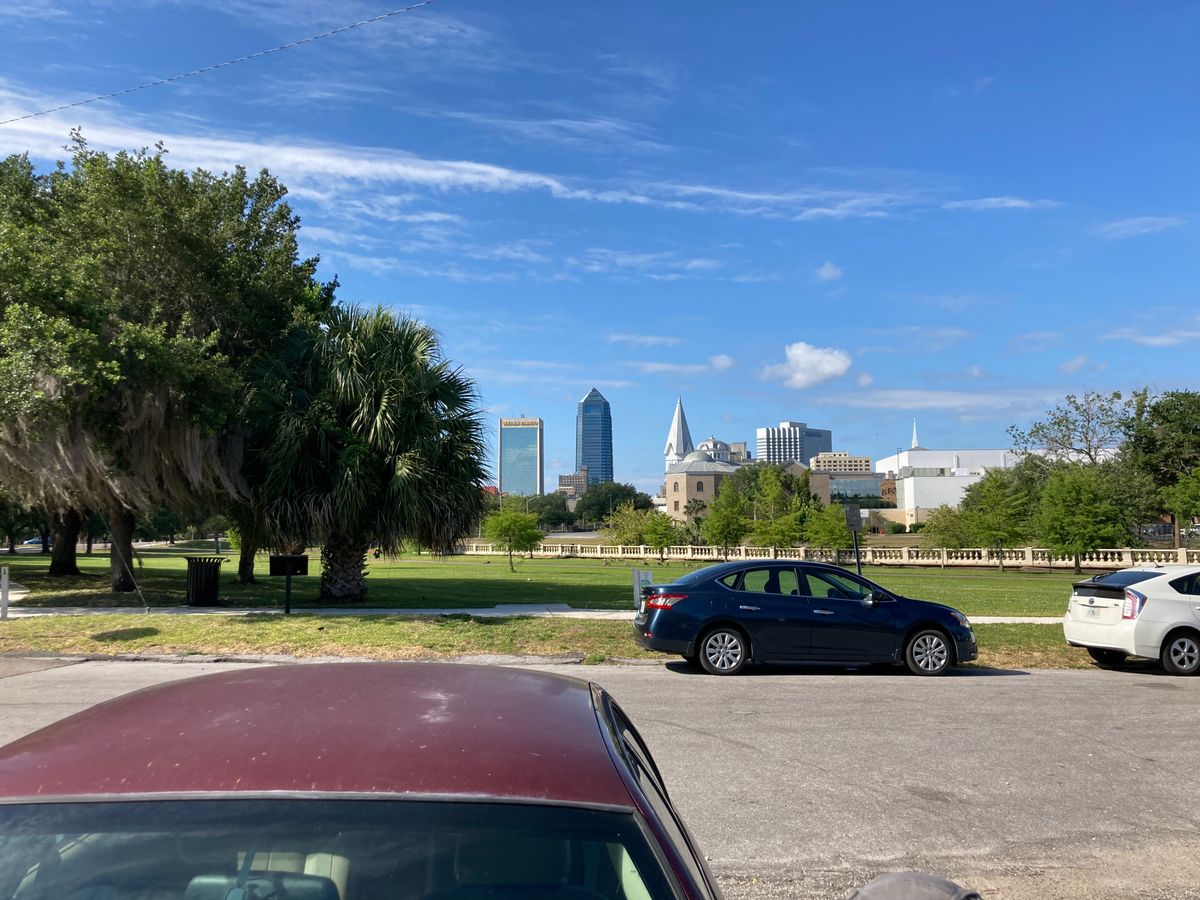View from the parking lot