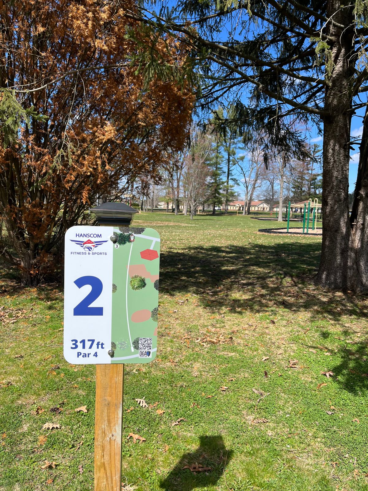 Hole 2 use caution over play area