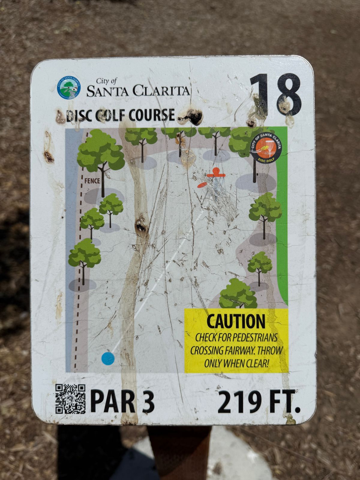 Hole 18 sign