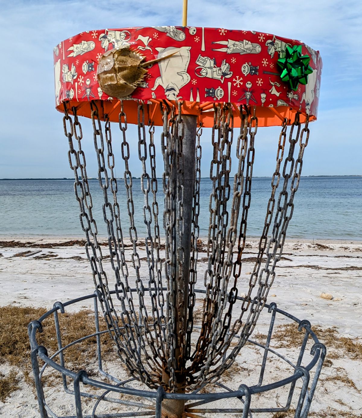 Christmas at Picnic island hole #1 orange basket