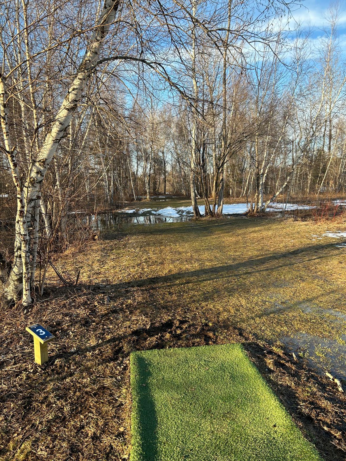 New Hole Three, half of old hole five.