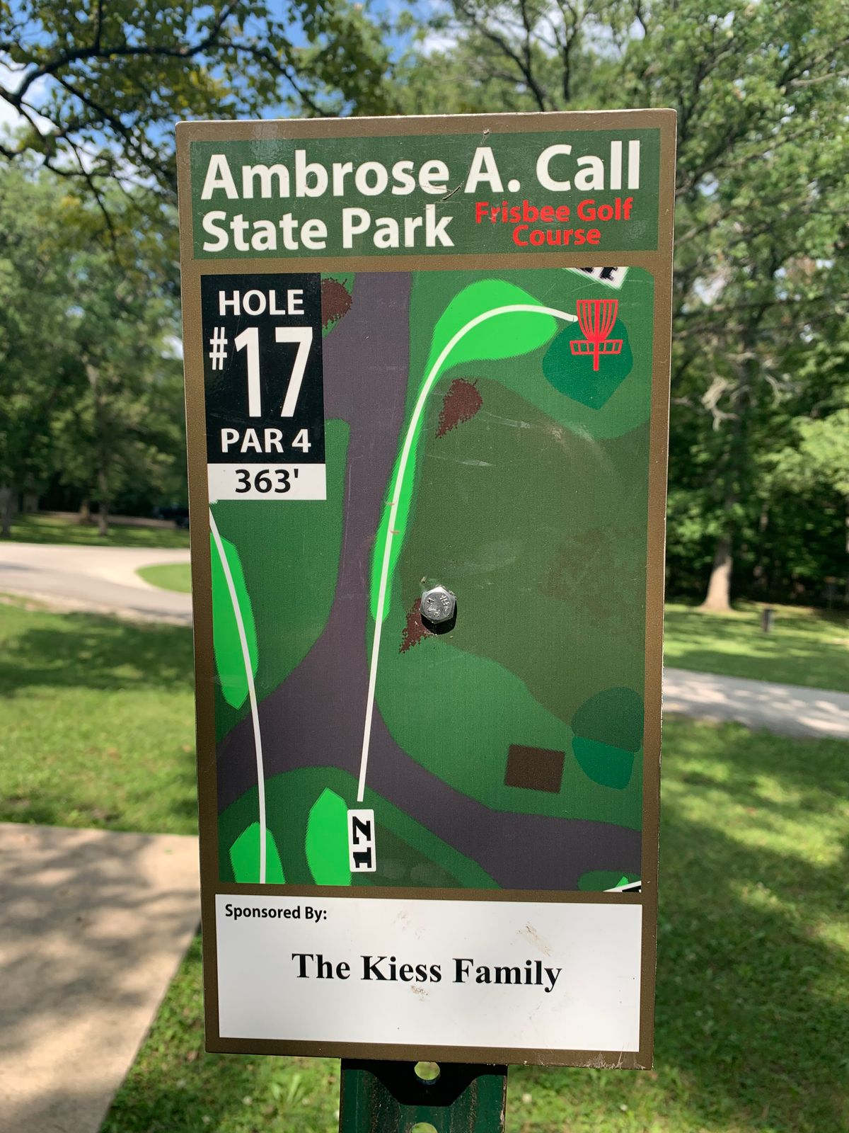 Hole 17 Tee Sign