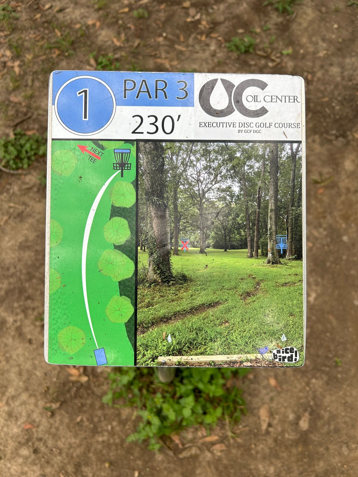 Hole 1 Tee Sign