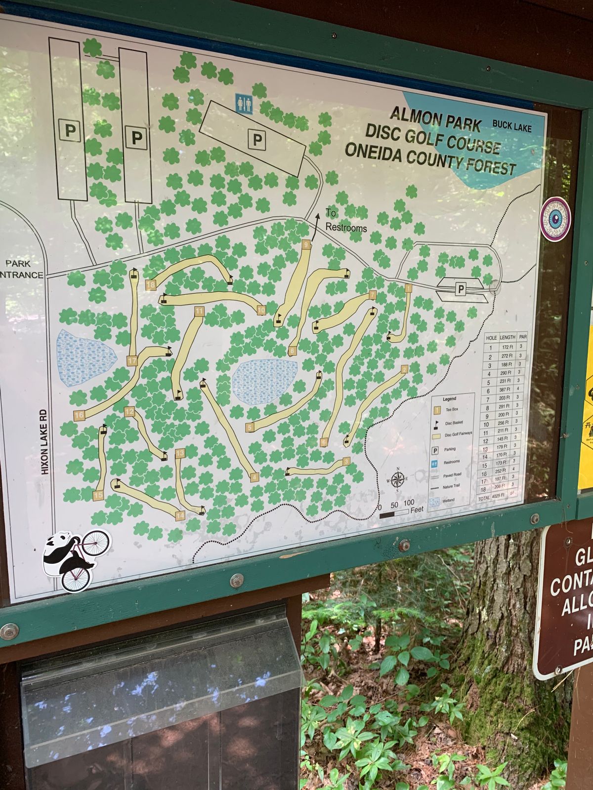 Map of course layout posted at Hole 1.