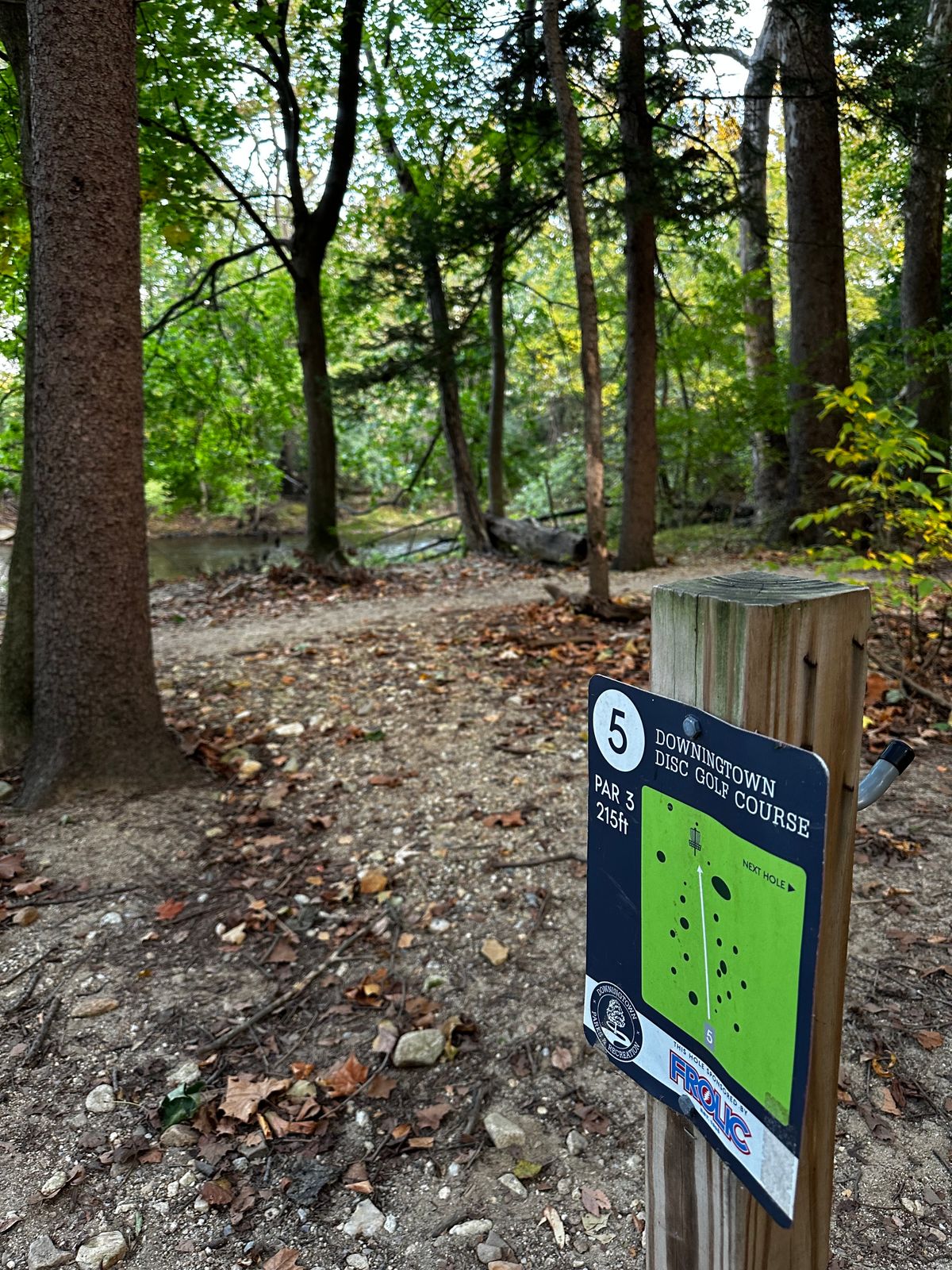 Whole course along the creek