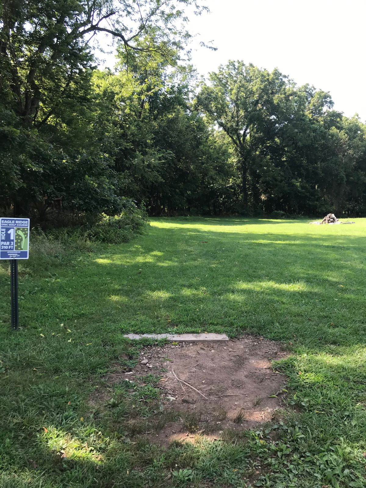 Hole 1 tucked in the trees.