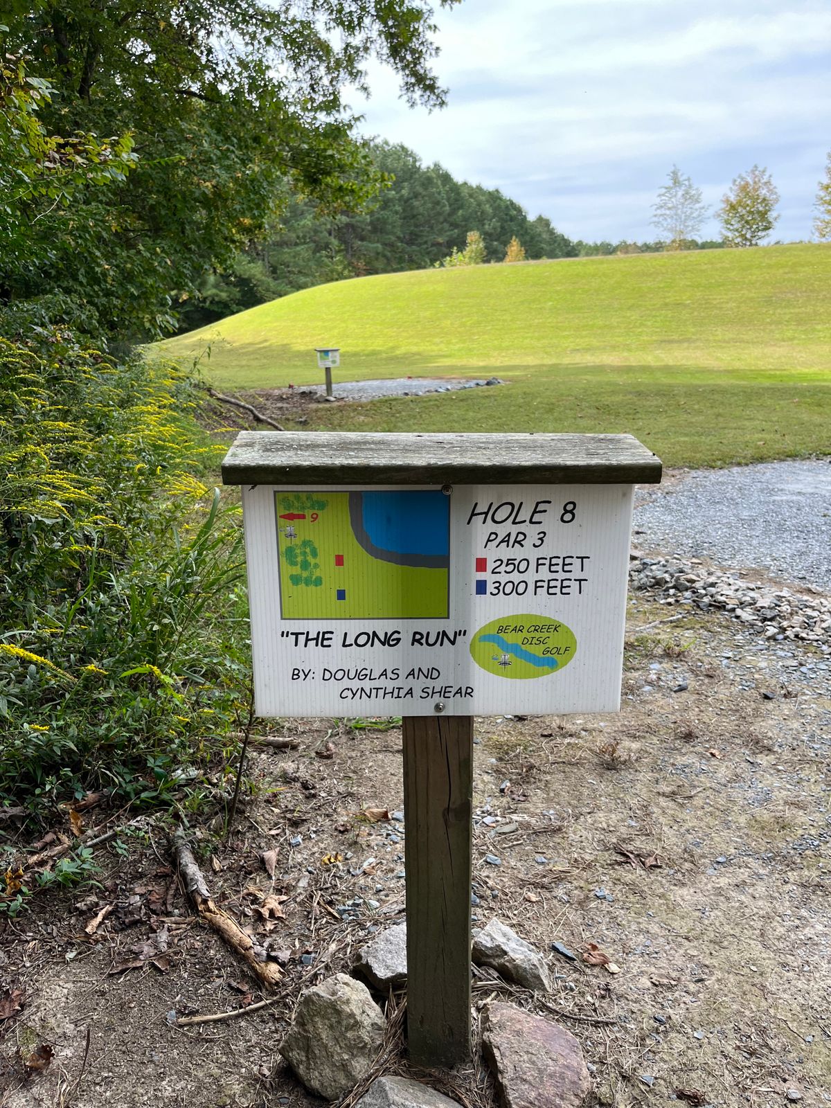 Hole 8 sign