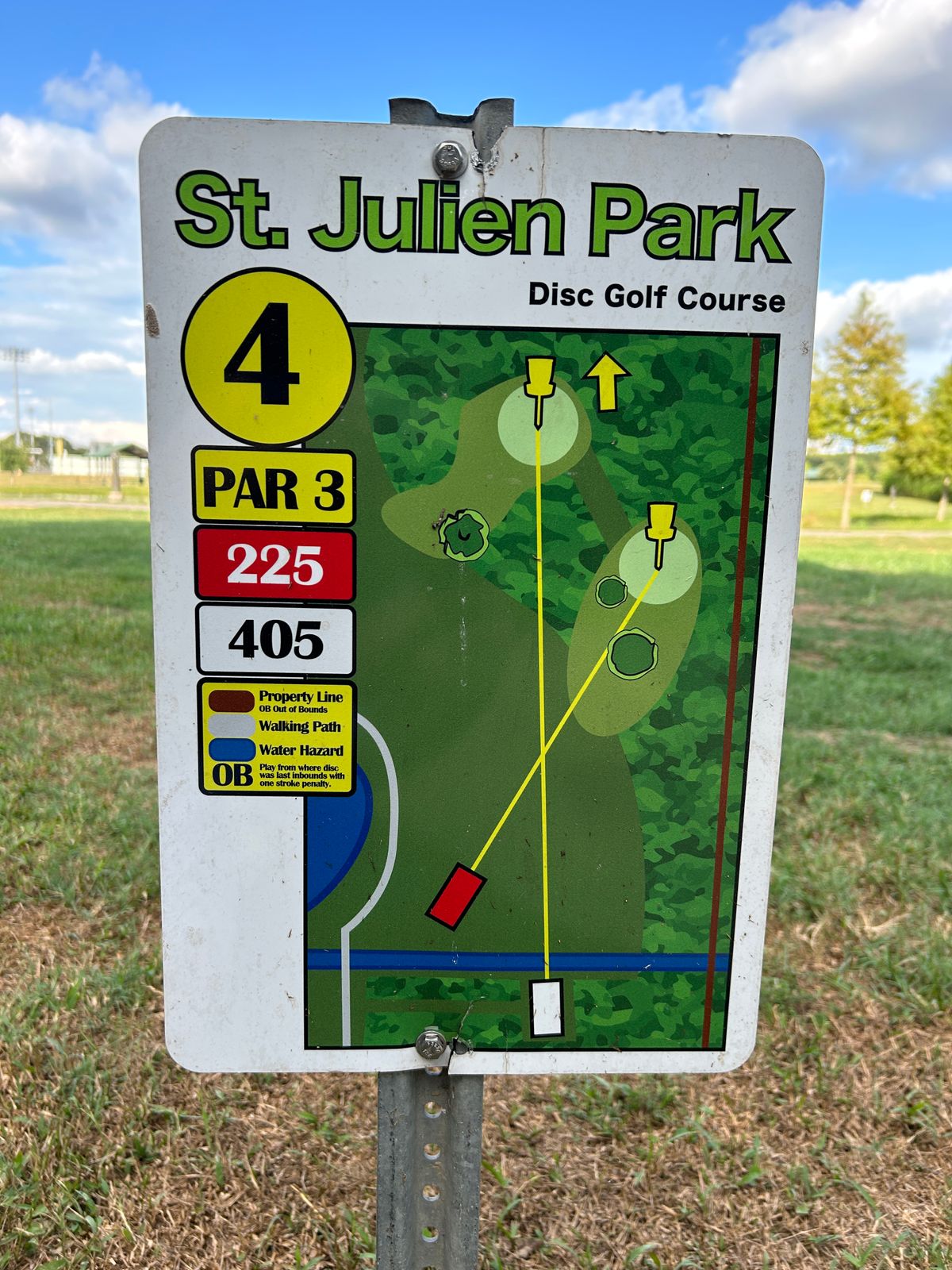 Hole 4 Tee Sign