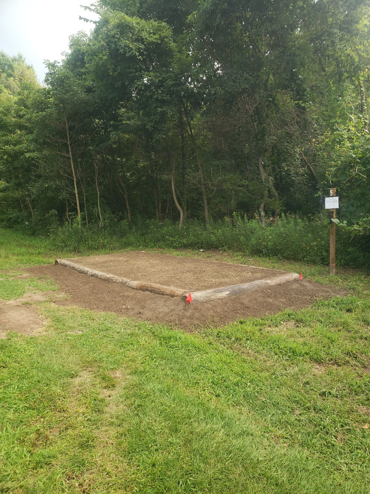 Hole 4's elevated tee pad.