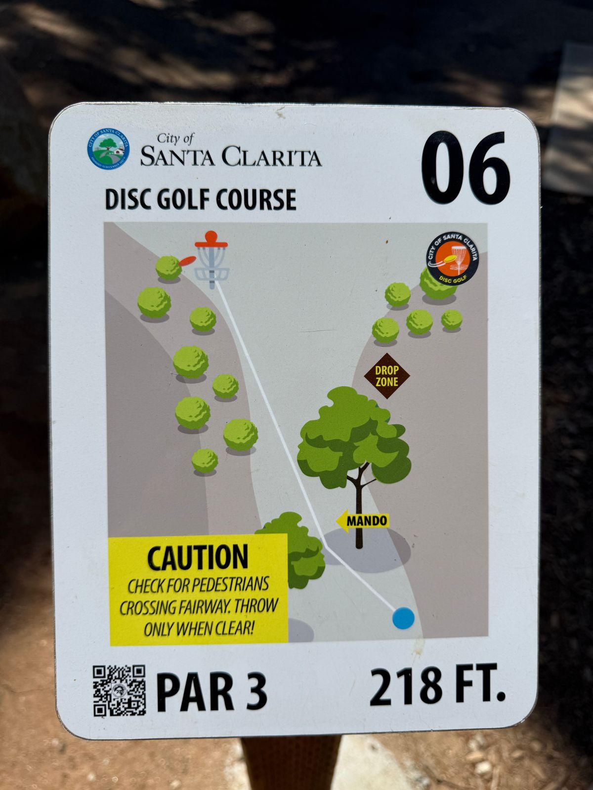 Hole 6 sign