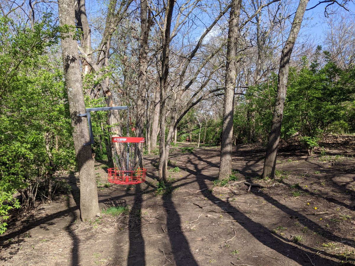 Hole 10, basket to tee view.