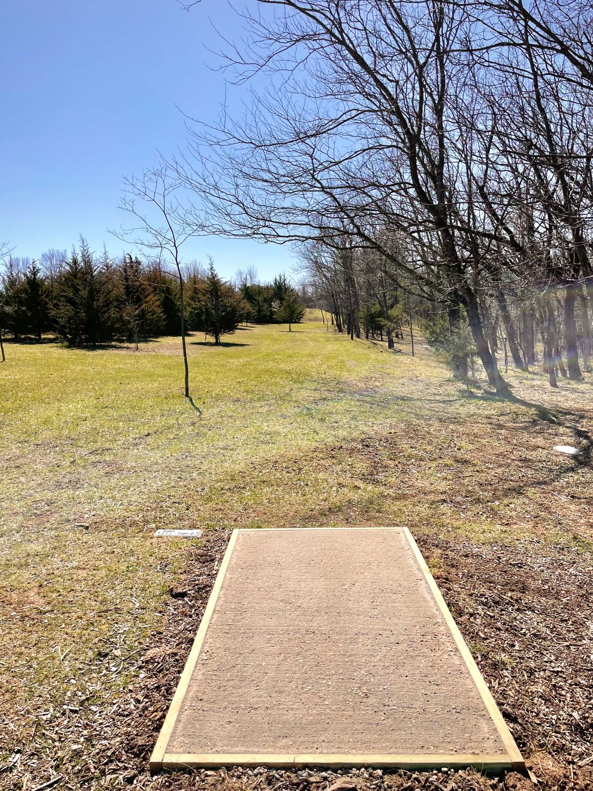 Hole 10 tee pad view.