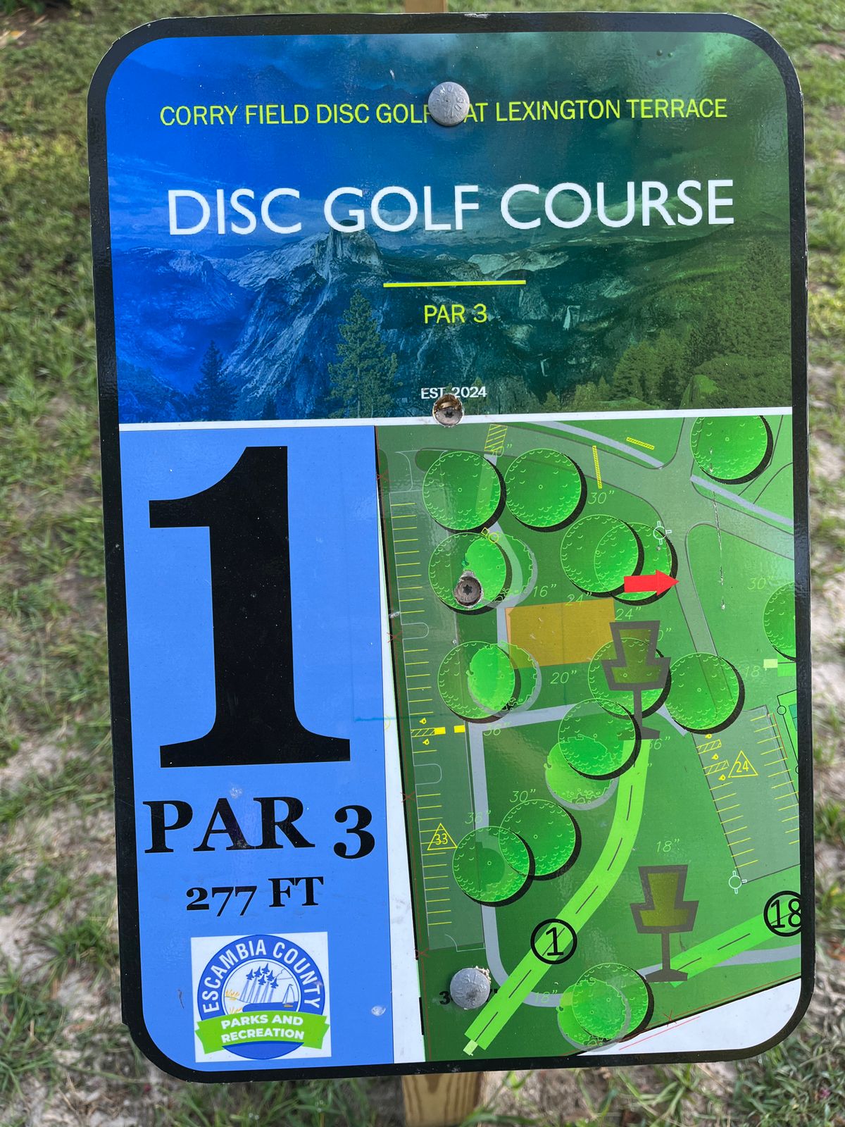 Hole 1 Sign