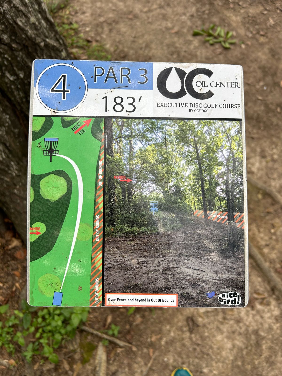 Hole 4 Tee Sign